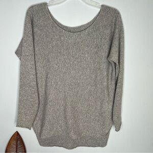 Vince Wool-Cashmere Boat Neck Sweater Gray